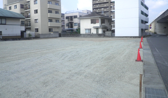 写真:岡山市北区西河原地内造成工事