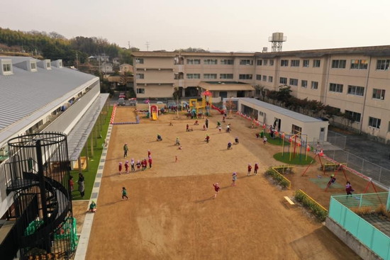 写真:総社市立いじりの認定こども園 園庭整備工事