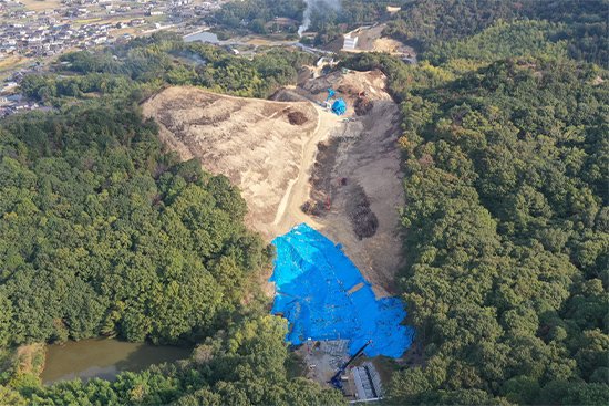 写真:令和5年度玉島笠岡道路浜中地区第二伐採作業